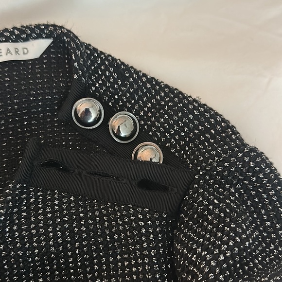 Veronica Beard Black & Silver Ruched Metallic Ira Dress 2 - Picture 14 of 16